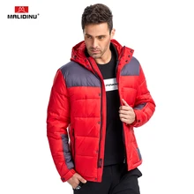 MALIDINU 2017 Men Fashion Down Jacket Winter Down Coat Parka 70%White Duck Down European Size Hooded Jacket Brand Free Shipping