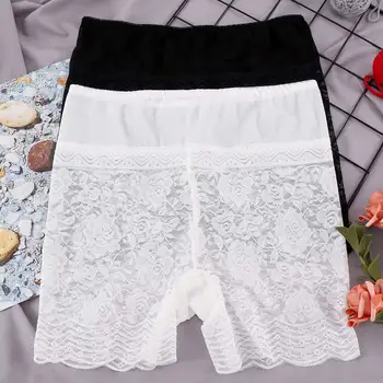 

1 pc New Casual Women Breathable Safety Short Pants Lady Anti-exposure Sexy Lace Safety Boxer Panties Summer Underwear