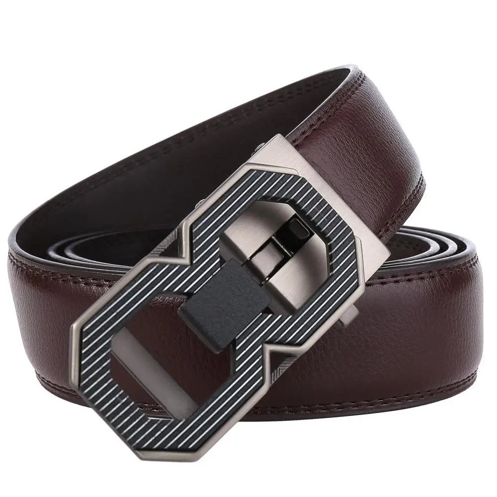 

Big Buckle Mens Belts Luxury 2019 Designer Waist Strap Cowhide Leather Automatic Buckle Good Quality Genuine Leather Belt