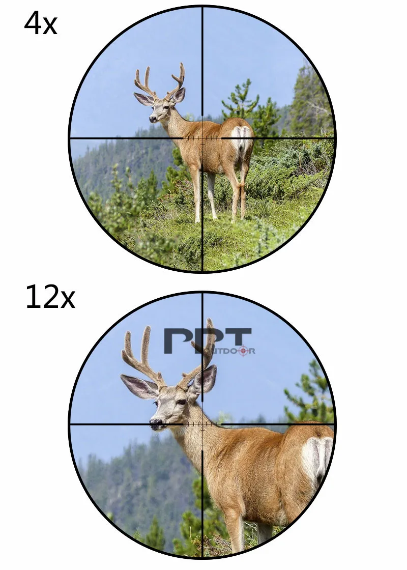 Койот Тактический Riflescope 4-12x44 Rifle Optic увеличительная Лупа охотничий прицел 25,4 мм диаметр трубки для наружной съемки PP1-0305