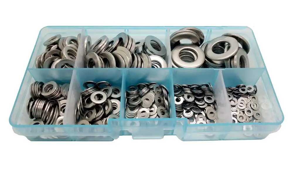 

Fullerkreg 500Pcs Stainless Steel Flat Washers Assortment Kit, for M2 M2.5 M3 M4 M5 M6 M8 M10 Screws Bolt