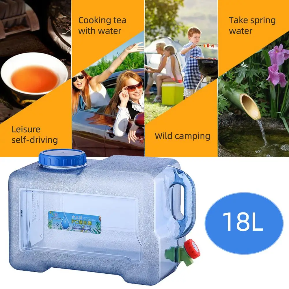 Livre-balde de Água Bolsa de Água ao ar Livre de Acampamento do Piquenique Recipiente de Armazenamento de Água do Carro de Transporte da Gota Nova Reutilizável Beber 18l Bpa 11 Esporte e Lazer