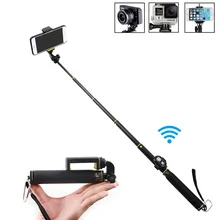 Hot selling portable Tripod Monopod Universal Bluetooth Extendable Handheld mini Selfie Stick for Gopro phone camera