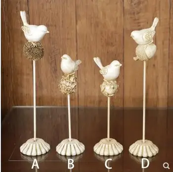 

Resin retro bird ornaments, American country home office desktop garden decoration crafts