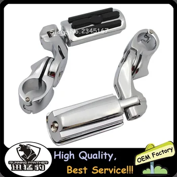 

2017 Chrome 1.25" 1 1/4" Highway Foot Pegs 32mm Fits For Harley Touring Road King Street Glide
