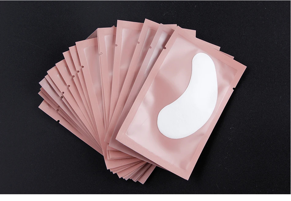 50 пар/упак. бумажные патчи прививки ресницы наращивание ресниц под глазные накладки ресницы макияж инструменты розовый глаз