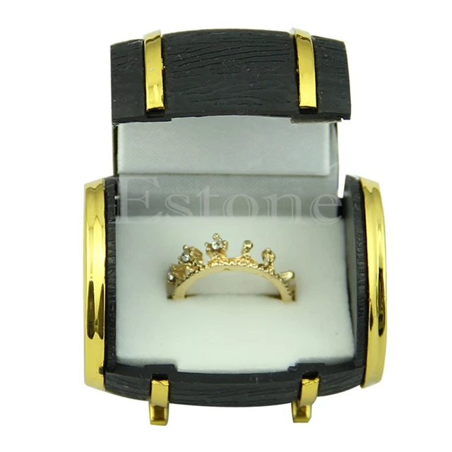 New Jewelry Box Novelty Europe Beer Barrel Velvet Ring Earring Jewelry