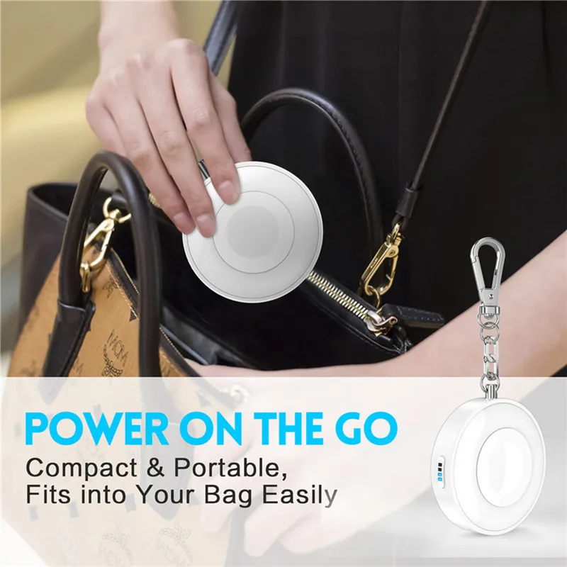 900mAh MFi Certified External Battery Power Bank Wireless Charger Magnetic Charging Dock Station For Apple Watch with Keychain 900mAh MFi Certified External Battery Power Bank Wireless Charger Magnetic Charging Dock Station For Apple Watch with Keychain