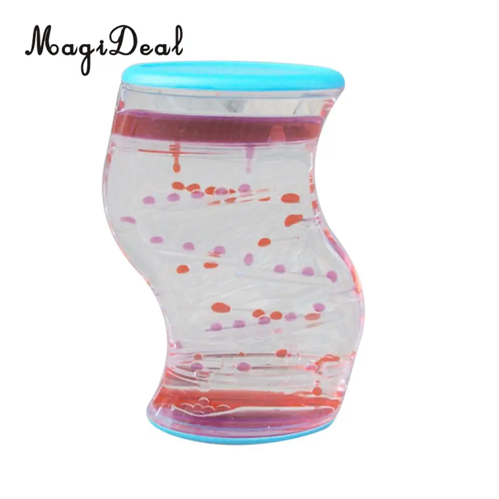 Novelty Floating Color Mix Oil Liquid Bubbler Motion Timer Hour Glass Home Office Desk Decoration Friends Gift Random Color