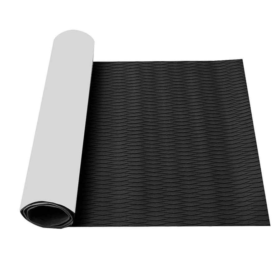 Amarine Made 2-Pack Universal Non-Slip Traction Pad Deck Grip Mat with Trimmable EVA Sheet 3M Adhesive for Boat Decks Surfboards,Skimboards 20in x 20in Kayaks