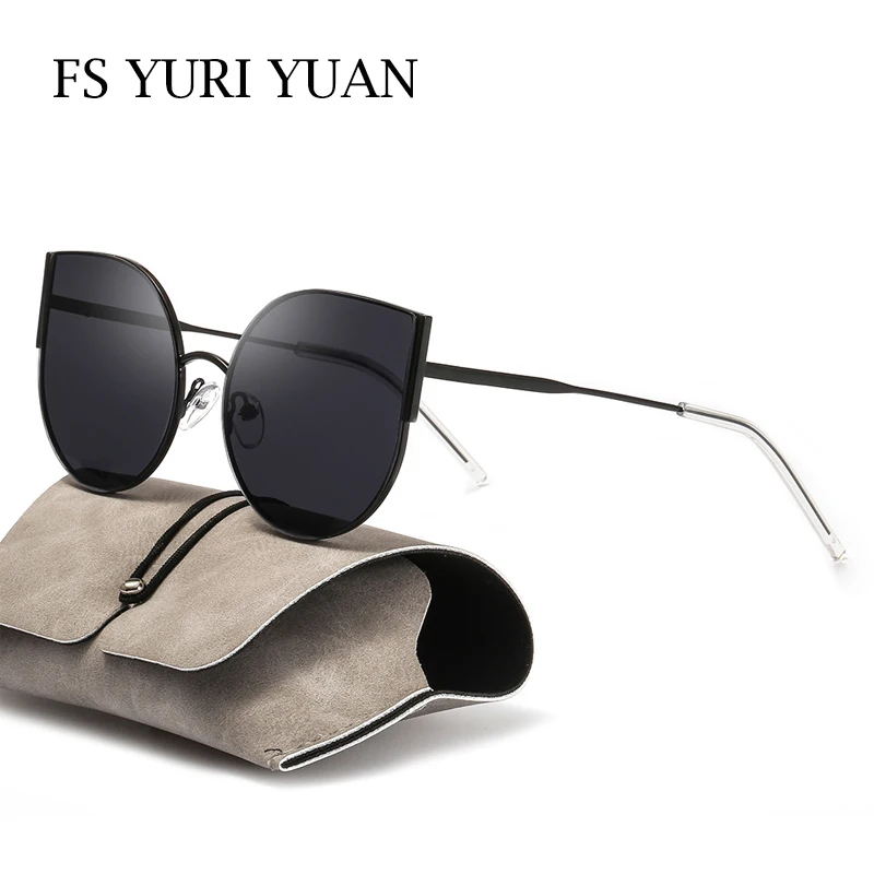 

FS YURI YUAN Brand Designer Fashion Women Cat Eye Sunglasses High Quality Alloy Frame Ladies Polarized Sun Glasses Gafas UV400