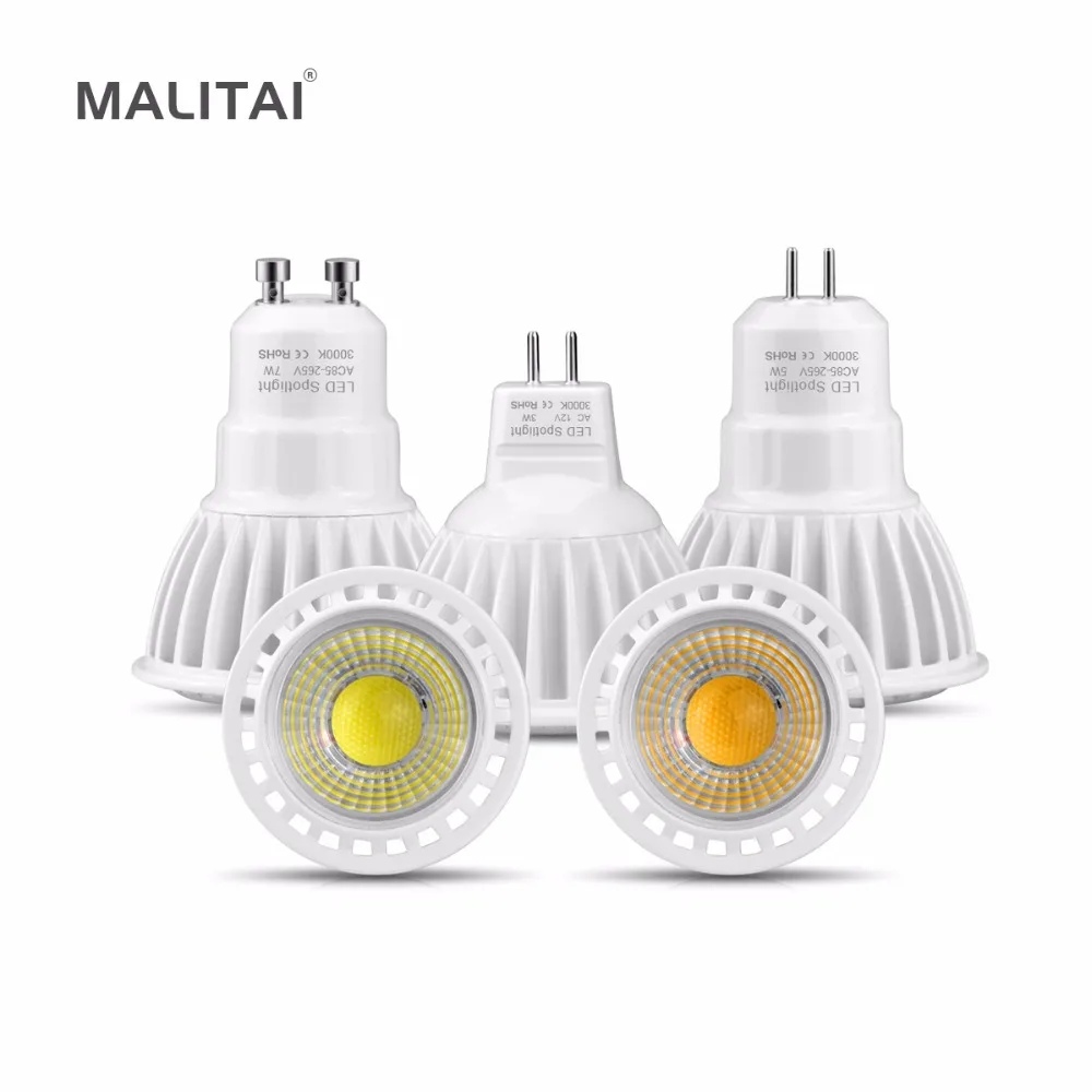 GU10 3W 5W MR16 E27 E14 LED COB-Lampe Lamp Down 220V/110V/12V Spot-Birne 