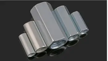 

5pcs M6 Round shape Joint nut Galvanized Lengthen Hex Screw connection nuts