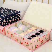 1pcs Cute Pink Drawer Organizador Underwear Non-woven Organizadores With Cover 14 Colors Wardrobe Organizer Box For Socks Bra