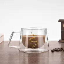 Прозрачная посуда кофейные чашки чайный набор кружки Пивной Напиток офисная кружка двойная стеклянная чашка простой стиль
