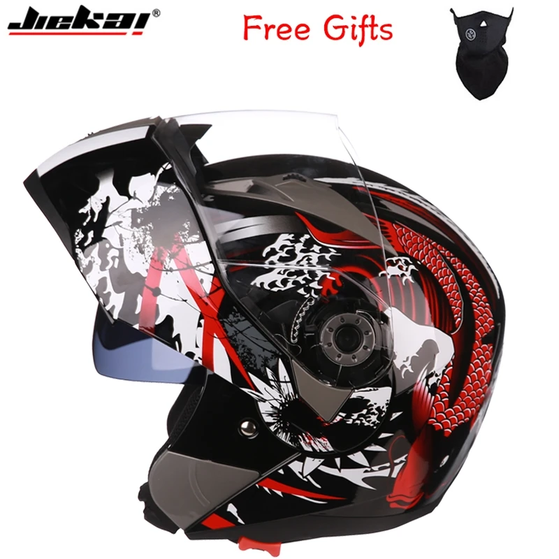 Новое поступление 2018 сертифицированный DOT JIEKAI 105 мотоциклетный шлем с откидной