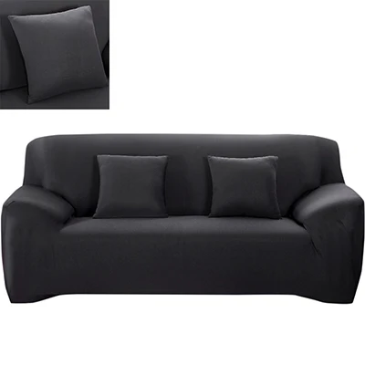 Чехлы для диванов, чехлов для диванов, недорогие хлопковые Чехлы для гостиной, чехлы для диванов, эластичные чехлы для диванов, чехлы для сидений, Sofa48 - Цвет: Black