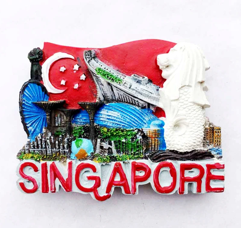 Singapore Tourism Souvenir National Flower Vanda Miss Joaquim 3D Fridge Magnet 