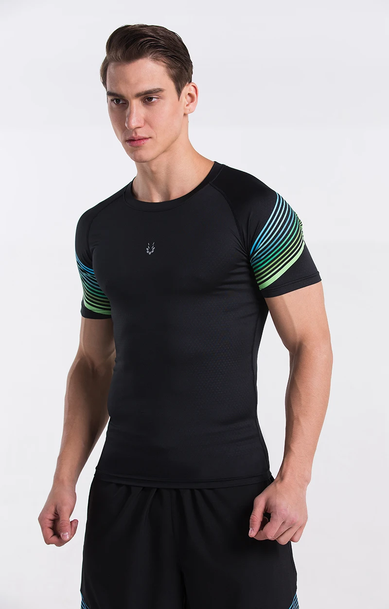 Men Compression Shirt Running Run Fitness Exercise Training Sports Gym ...