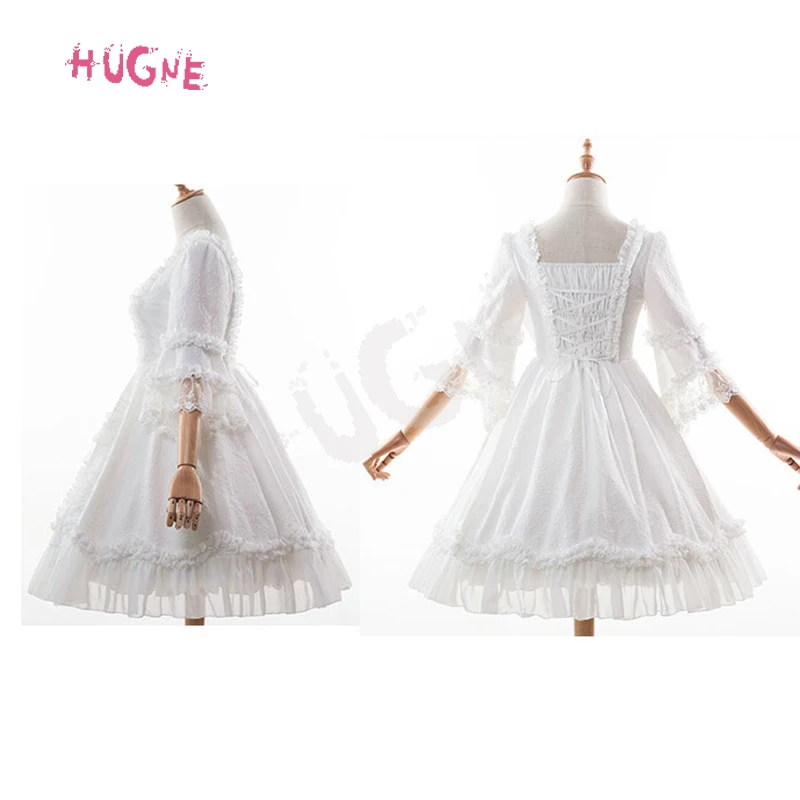 Gorgeous-White-Wedding-Dress-Half-Bell-Sleeve-Lolita-Party-Dress(5)
