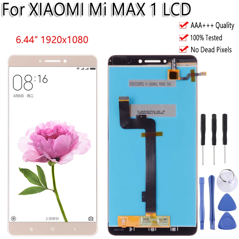 10 касаний 6,4" ЖК+ рамка для Xiaomi Mi MAX 1 ЖК-дисплей сенсорный экран дигитайзер сборка Замена Бесплатные инструменты