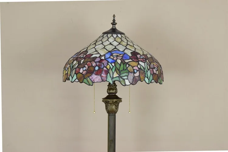16inch Tiffany Flesh Country Flowers Stained Glass floor lamp E27 110-240V for Home Parlor Dining bed Room 16inch Tiffany Flesh Country Flowers Stained Glass floor lamp E27 110-240V for Home Parlor Dining bed Room