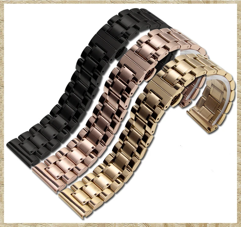 

Black gold and silver rose gold and silver 20mm 22mm 24mm For men's / women's watch replacement strap accessories