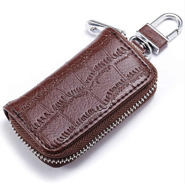 Hot Sale Leather Car Key Case Wallet For Men, High-Grade Leather Car Key Bag Stickers Diamond Crocodile Pattern