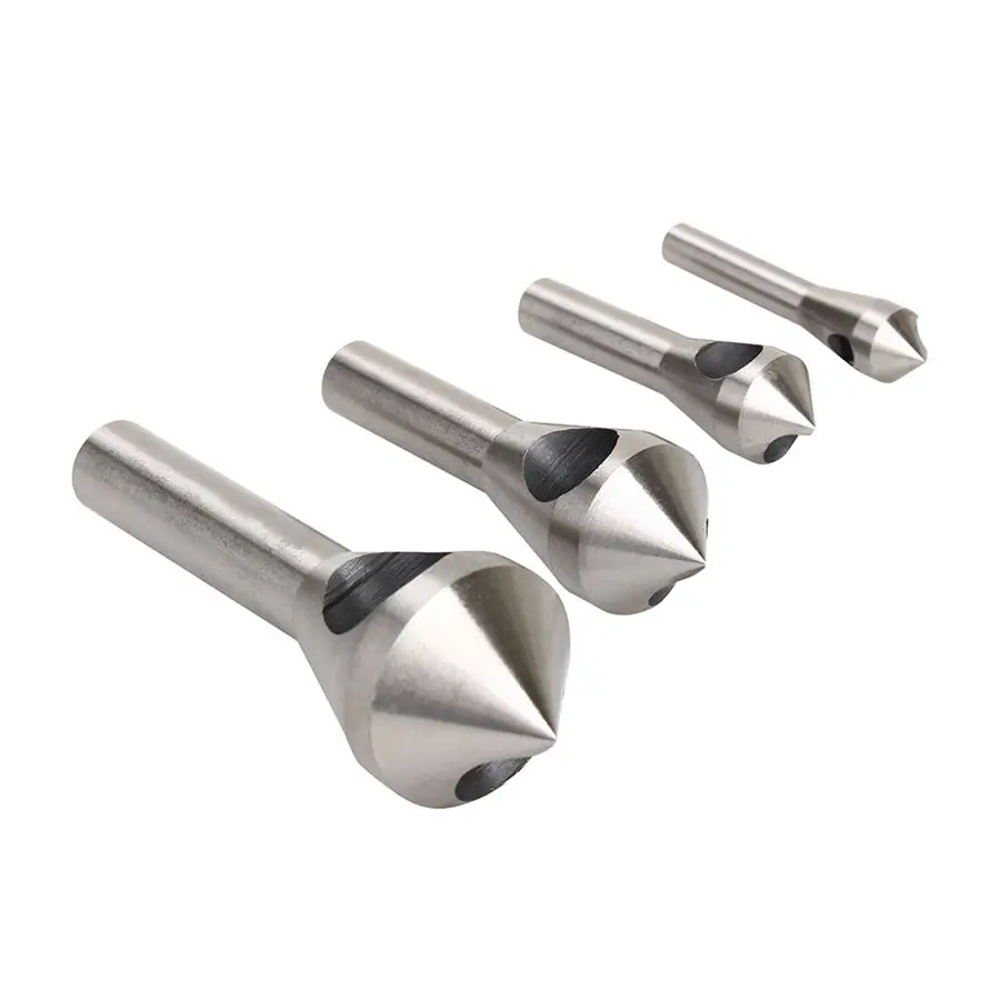 

4Pcs/Set Chamfer Set Hole Saw Cutter Countersink Deburring Bits Tapper Hole Cutter Chamfering Drill bit Power Tools Wholesale