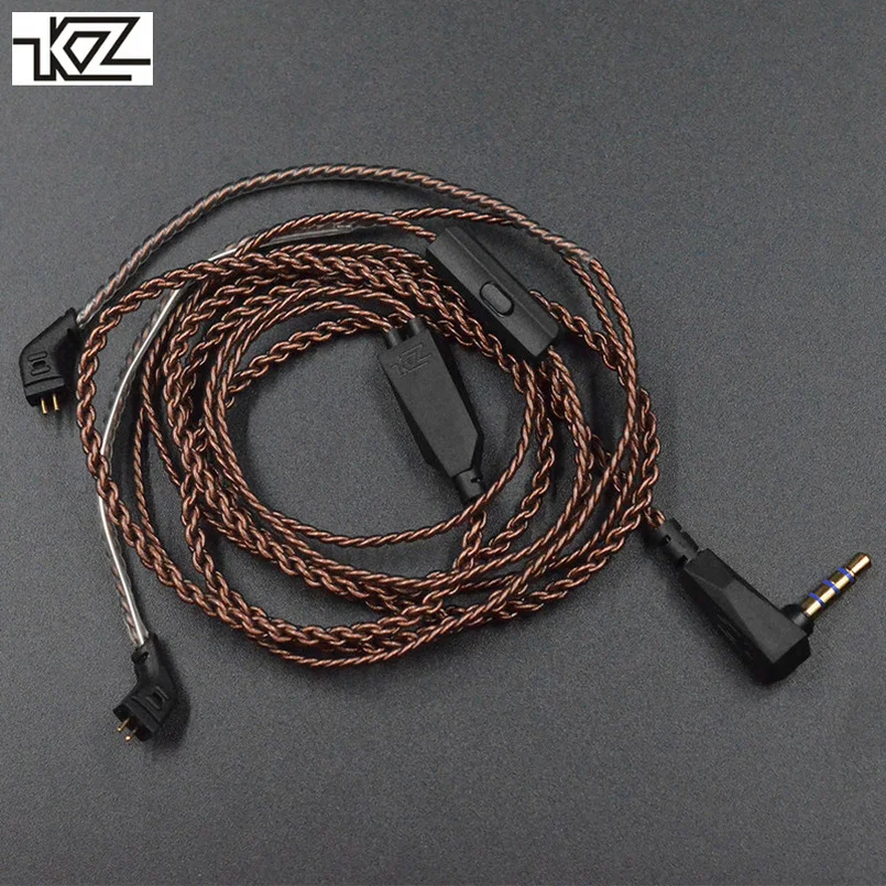 Original KZ Cable Oxygen Free Copper Twisted Upgrade Wire Gold Plated