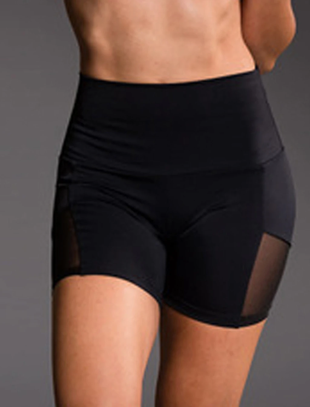 high waisted mesh shorts