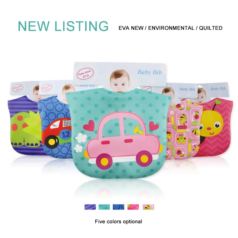 

5Pcs/Set Baby Bibs Waterproof Softness EVA Baby Burp Cloth Cartoon Newborn Girl Boy Burp Cloth Saliva Towels Infant Accessories