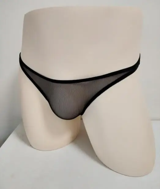 

Free shipping BOUTHOR Transparent thongs for men Sexy underwear Low waist briefs Super elastic smooth Private customized