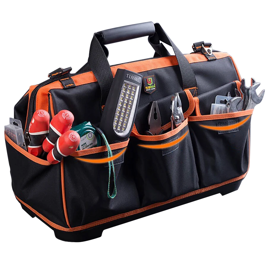 

Geoeon 20.9/23.6/26.2 Inches Multipurpose Waterproof Customized Tool bag Electrician Repair Special Thickening Shoulder Bag A10