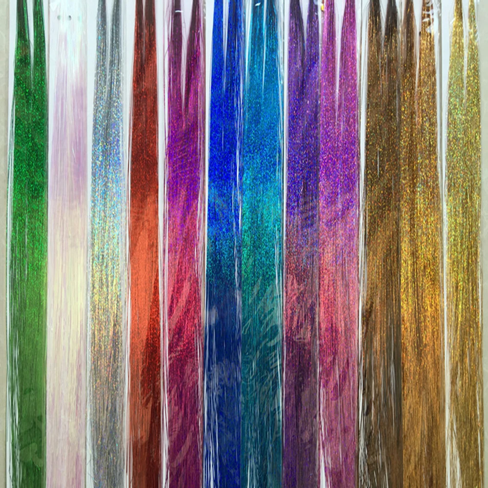New Fashion Women's Hair Tinsel Loop Feather Hair Extension 35