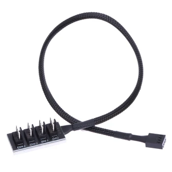 

1 Female To 4 Male 4-Port Socket Power Cable For 4-Pin PWM Connector Cooling Fan