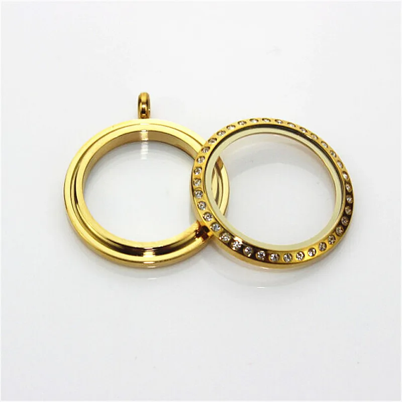 gold glass locket