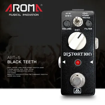 

AROMA ABT-5 Classic Distortion Guitar Effect Pedal Warm Smooth Wide Range Distortion Sound 3 Modes Aluminum Alloy True Bypass