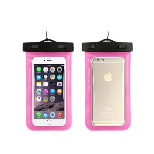 Для универсальных 4,"-6,0" красочных водонепроницаемых чехлов для телефонов, чехол для iPhone SE 5S 6 6S 7, Чехол для сухих чехлов, чехол s для Xiaomi для samsung - Цвет: Pink