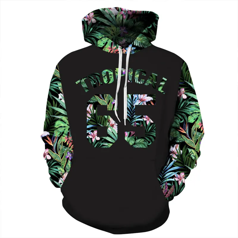 

Headbook Green Leaves Hoodies Men/Women 3d Sweatshirts Print Number 65 Letters Flowers Hooded Hoodies Graphic Sweatshirts