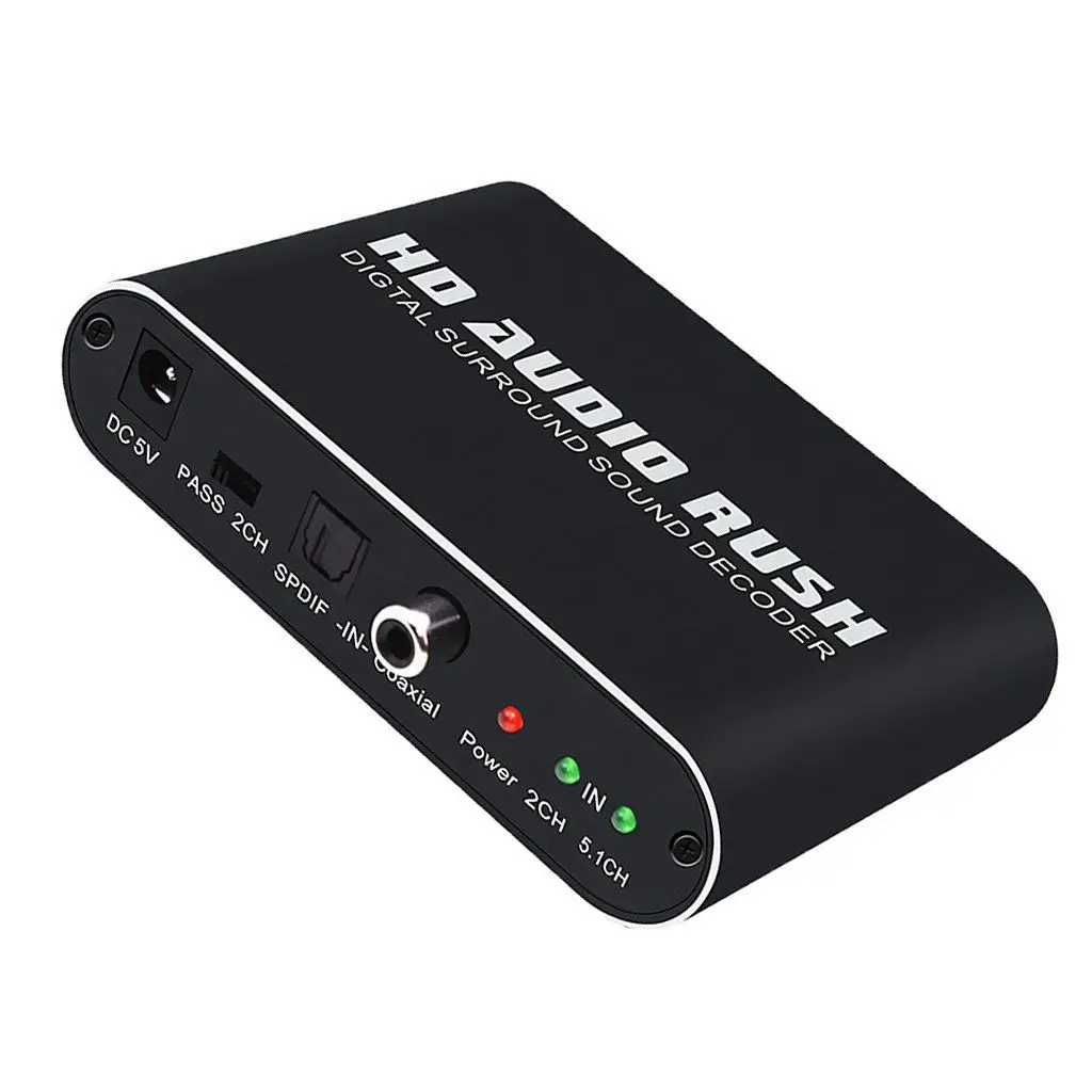  Aaae Hd Audio Rush Digitale Decodificatore Audio Surround a 5.1 Canali Spdif Ottico/Coassiale Dolby