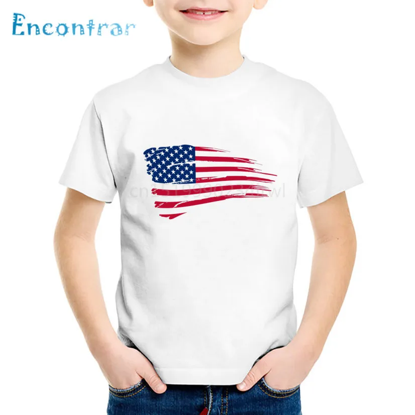 

Fashion Print USA Patriot American Flag Children T-shirts Kids Summer Short Sleeve Tees Boys/Girls Cool Tops Baby Clothes,HKP363