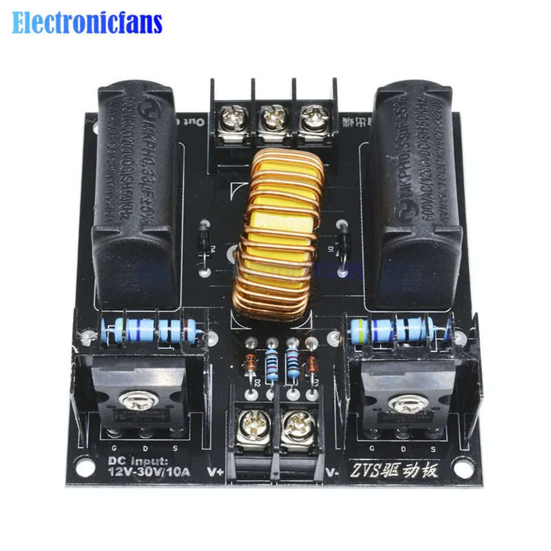 DC 12-30 в ZVS низкое напряжение индукционная нагревательная плата катушки Тесла Flyback драйвер 30 мм большой тепловой модуль раковины нагреватель для Arduino