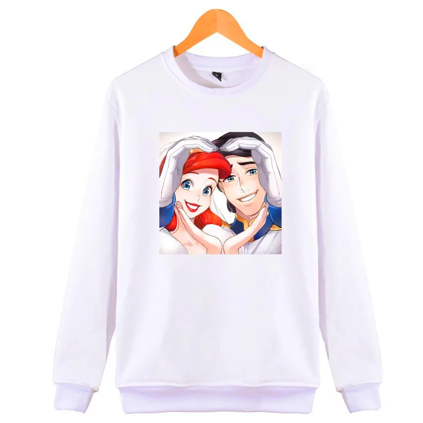 

Autumn Female Fashion Long Sleeve Coat Cartoon Princess And Prince Print Harajuku Kpop Women Clothes Top Casual Loose Sweatshirt