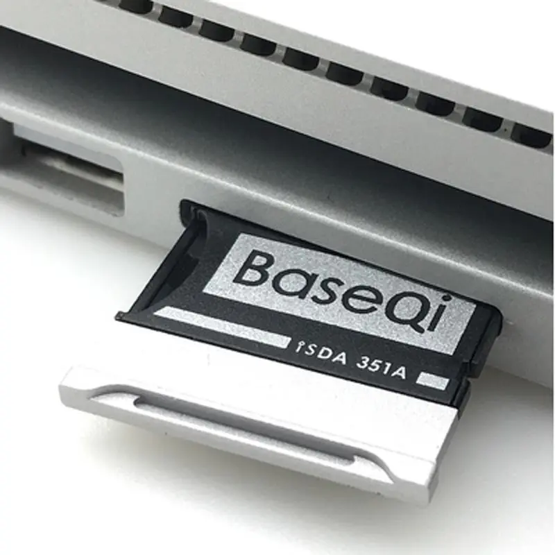 BASEQI алюминиевый MicroSD адаптер 351A micro SD/TF NinjaDrive кардридер для ноутбука microsoft Surface Book 2 15"