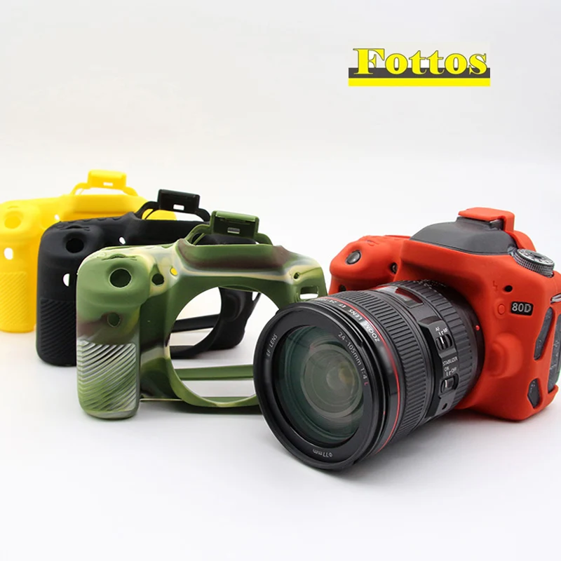 DSLR Camera Silicone case Protective Cover Bag For Canon EOS 80D Body case camera accessories-in ...