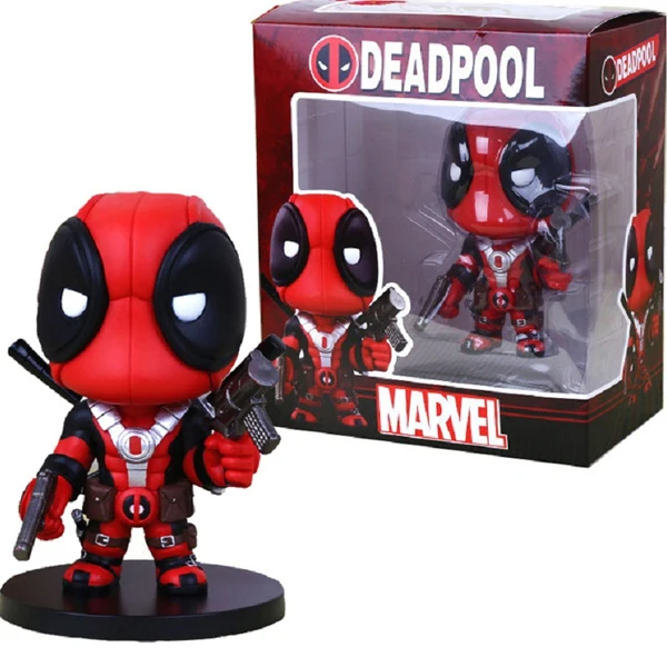 

2016 New Deadpool Q Version PVC Action Figure Toy 14cm cute X-men Model Collectible Doll with Retail Box for Children Gift