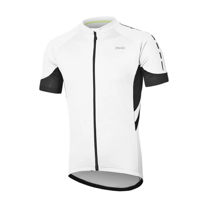 White Short Sleeves Для мужчин Велоспорт спортивный свитер с длинным рукавом Джерси велосипед велосипедная одежда быстросохнущая велосипедная Спортивная одежда на весну, лето, осень - Цвет: White Short Sleeves