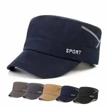 Уличная Кепка с вышитыми буквами, Весенняя Кепка в стиле милитари для мужчин, Кепка с плоским верхом, черный с козырьком, Мужская винтажная модная Классическая Кепка Casu