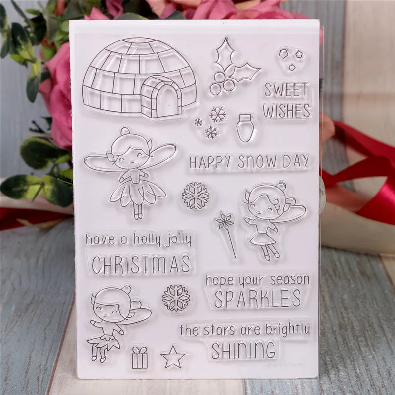 

Rubber Silicone Clear Stamps for Scrapbooking Tampons Transparents Seal Background Stamp Card Making Diy Cartoon spirit